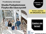 Studia Podyplomowe Fizyka dla nauczycieli - rekrutacja